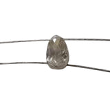 0.13Ct Faceted Diamond Teardrop, Double Drilled Briolette Bead (3.4x2.3mm )