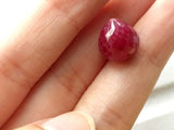8-12mm Micro Faceted Ruby Tear Drop beads For Jewelry (5Pcs To 10Pcs)-PGA503