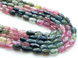 4x6mm Multi Tourmaline Faceted Oval Beads, Tourmaline Faceted Beads 7 Inches