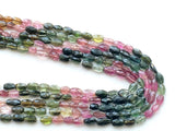 4x6mm Multi Tourmaline Faceted Oval Beads, Tourmaline Faceted Beads 7 Inches