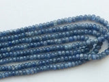 3-5mm Blue Sapphire Beads Plain Rondelle Beads, Blue Sapphire Beads (8IN-16IN)