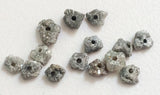 5-7mm Large Hole Gray Rough Diamond Bead, 1mm Drilled Gray Diamond, Chain & Wear