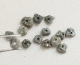 5-7mm Large Hole Gray Rough Diamond Bead, 1mm Drilled Gray Diamond, Chain & Wear
