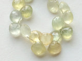10 mm Prehnite Faceted Heart Bead, Prehnite Faceted Heart Shaped Briolette, 4 In