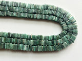 6-7mm Emerald Heishi Beads, Original Emerald Flat Square Heishi Beads, Emerald