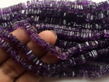 5.5-6.5 mm Purple Amethyst Heishi Bead, Natural Purple Amethyst Flat Square Bead