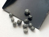 5-7mm Natural Black Diamonds Natural  Uncut  Conflict Free (1Pc To 10Pc Options)