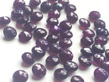 8mm Amethyst Chalcedony Round Both Side Cut Stones, Chalcedony Faceted Gems
