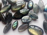 19-25mm Labradorite Plain Cabochons, Labradorite Flat Back Cabochons