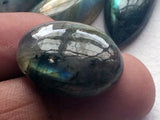 19-25mm Labradorite Plain Cabochons, Labradorite Flat Back Cabochons