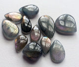 16-25mm Labradorite Plain Cabochons, Rare Purple Fire Labradorite Gemstones