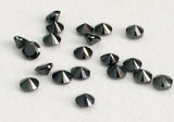 4mm Black Round Cubic Zirconia, Loose Round Cut Zircon, Faceted Black Cz Diamond