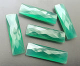 18.5x28mm Approx Green Crystal Quartz Double Side Faceted, 3 Pcs Loose Crystal