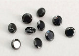 2.5mm Black Cubic Zirconia, Loose Round Zircon, Faceted Zirconia Sparkling Black