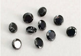 3mm Black Cubic Zirconia, Loose Round Zircon, Faceted Zirconia, Sparkling Black