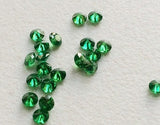 3.5mm Emerald Green Cubic Zirconia, Loose Round Faceted Sparkling CZ Diamonds