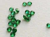 2.5 mm Emerald Green Cubic Zirconia, Loose Round Cut Faceted Zirconia CZ Diamond