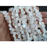 9-12 mm Rainbow Moonstone Faceted Heart Beads, Rainbow Moonstone Beads, Rainbow