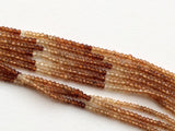 2.5-3mm Hessonite Shaded Faceted Rondelles, Hessonite Faceted Beads, Hessonite