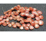 13 mm-18 mm Beads Sunstone Faceted Heart Shaped Briolettes, Sunstone Faceted