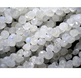 8 mm Rainbow Moonstone Faceted Onion Beads, Natural Moonstone Onion Beads