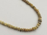 3-4mm Yellow Diamonds 0.5mm Hole Size Raw Rondelle Beads (3.5IN To 7IN)