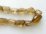 14 mm To 23 mm Beer Quartz Faceted Tumble Beads, AAA Gems, Beer Quartz Step Cut