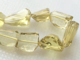 11-26 mm Lemon Quartz Beads, Lemon Faceted Tumble Beads, Step Cut, Lemon Quartz