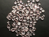 4x6mm-7x9mm Rose Quartz Plain Oval Cabochons, Rose Quartz Flat Back Cabochons