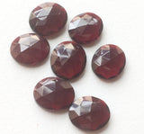 12-15mm Ruby Red Crystal Quartz Rose Cut Cabochons, Ruby Red Quartz Flat Back