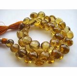 9 mm-10 mm Beer Quartz Faceted Onion Briolettes, Beer Quartz Briolette Beads