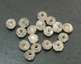 3mm Gray White Sparkling Diamonds, Faceted Diamond Rondelle Beads, 0.7mm Hole