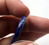 34mm Lapis Lazuli Drilled Filigree Hand Carved Matched Pair, Lapis Lazuli