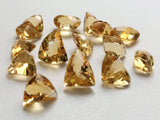 8-11mm Citrine Cut Stone, Citrine Fancy Faceted Trillion Shape, 3 Pcs, Loose