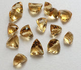 8-11mm Citrine Cut Stone, Citrine Fancy Faceted Trillion Shape, 3 Pcs, Loose