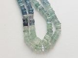 5-5.5 mm Fluorite Heishi Beads, Aqua Green Fluorite Plain Heishi Beads, Fluorite