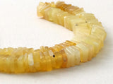 4-5mm Yellow Opal Heishi Bead, Yellow Opal Opal Square Heishi Bead, Yellow Opal