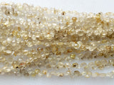 5-6 mm Rutilated Gold Quartz Faceted Heart Beads, Gold Rutile Beads, Gold