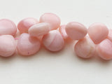 8-13mm Pink Opal Plain Heart Bead, Peruvian Pink Opal Heart Briolette, Pink Opal