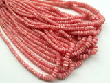 4.5-7.5mm Rhodochrosite Plain Rondelle Beads, Natural Rhodochrosite Beads