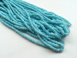 5-5.5mm Peruvian Blue Opal Beads, Natural Blue Opal Plain Tyre Beads, Blue Opal