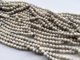 6mm Howlite Plain Round Beads, Natural Howlite Plain Ball Beads, 13 Inch Howlite