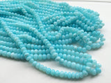 7-7.5mm Peruvian Blue Opal Bead Natural Blue Opal Plain Rondelle Bead Blue Opal