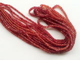 2.5-3 mm Red Sapphire Faceted Rondelle Beads, Natural Red Sapphire Beads