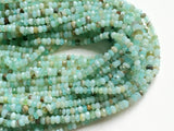 4mm Aqua Sea Green Opal Faceted Rondelle Bead, Natural Aqua Opal Bead, Aqua Opal