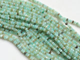 4mm Aqua Sea Green Opal Faceted Rondelle Bead, Natural Aqua Opal Bead, Aqua Opal