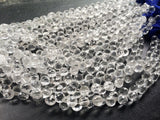 7.5 mm Crystal Quartz Faceted Onion Beads, Quartz Crystal Onion Briolettes