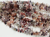 5x7 mm Multi Spinel Faceted Pear Beads, Natural Spinel Briolette Beads, Multi