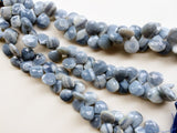 14mm Blue Opal Faceted Heart Bead, Blue Opal Faceted Heart Briolette Bead, Blue