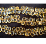 5x7 mm Citrine Faceted Pear Beads, Citrine Faceted Pear Briolettes, Natural